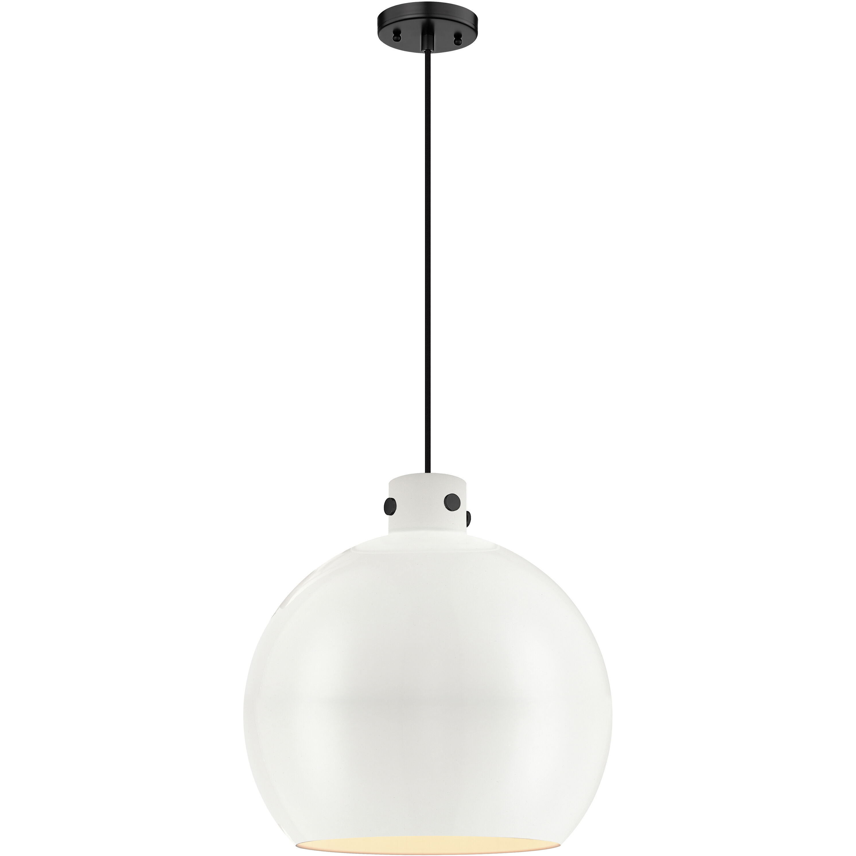 Newton Sphere 1 Light 18 inch Matte Black Cord Hung Pendant Ceiling Light