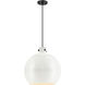 Newton Sphere 1 Light 18 inch Matte Black Cord Hung Pendant Ceiling Light