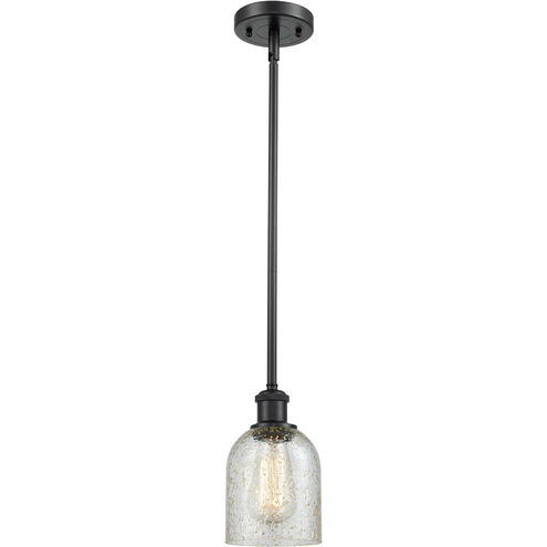 Ballston Caledonia LED 5 inch Matte Black Pendant Ceiling Light in Mica Glass, Ballston