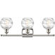 Ballston Small Deco Swirl 3 Light 26 inch Polished Nickel Bath Vanity Light Wall Light, Ballston