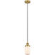 Edison Dover 1 Light 5 inch Brushed Brass Mini Pendant Ceiling Light