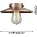 Nouveau 2 Railroad 1 Light 8 inch Brushed Satin Nickel Mini Pendant Ceiling Light in Matte Black