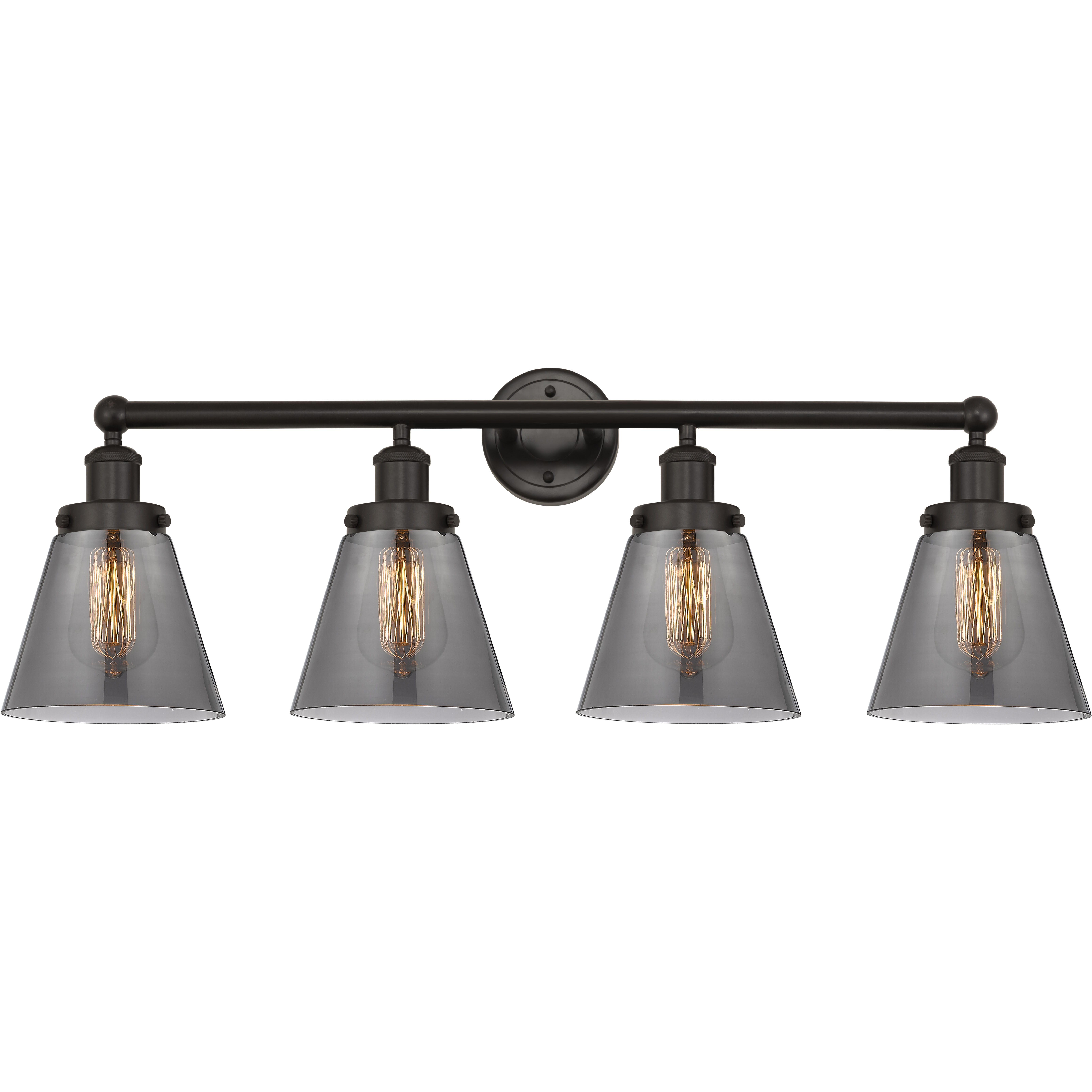 Cone 4 Light 33.5 inch Oil Rubbed Bronze Bath Vanity Light Wall Light