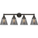 Cone 4 Light 33.5 inch Oil Rubbed Bronze Bath Vanity Light Wall Light