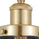Franklin Restoration Bell LED 8 inch Satin Gold Sconce Wall Light in Plated Smoke Glass