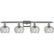 Ballston Fenton 4 Light 36 inch Polished Chrome Bath Vanity Light Wall Light in Clear Glass, Ballston