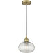 Edison Ithaca 1 Light 8 inch Brushed Brass Cord Hung Mini Pendant Ceiling Light