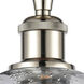 Ballston Athens 1 Light 8 inch Polished Nickel Semi-Flush Mount Ceiling Light in Seedy Glass, Ballston