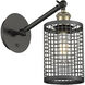Nestbrook Sconce Wall Light in Black Antique Brass, Matte Black