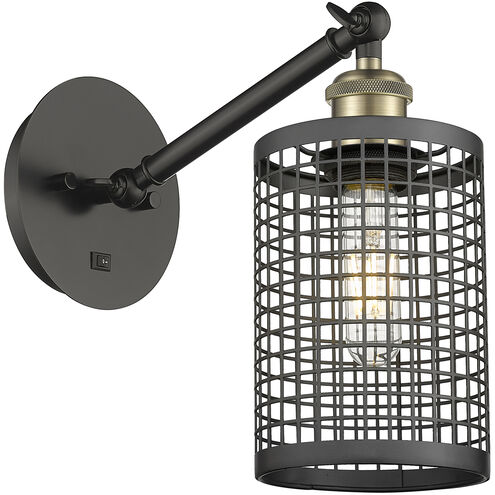 Nestbrook Sconce Wall Light in Black Antique Brass, Matte Black