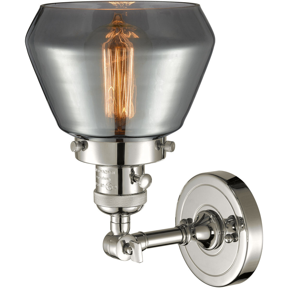 Franklin Restoration Fulton LED 7 inch Polished Nickel Sconce Wall Light, Franklin Restoration