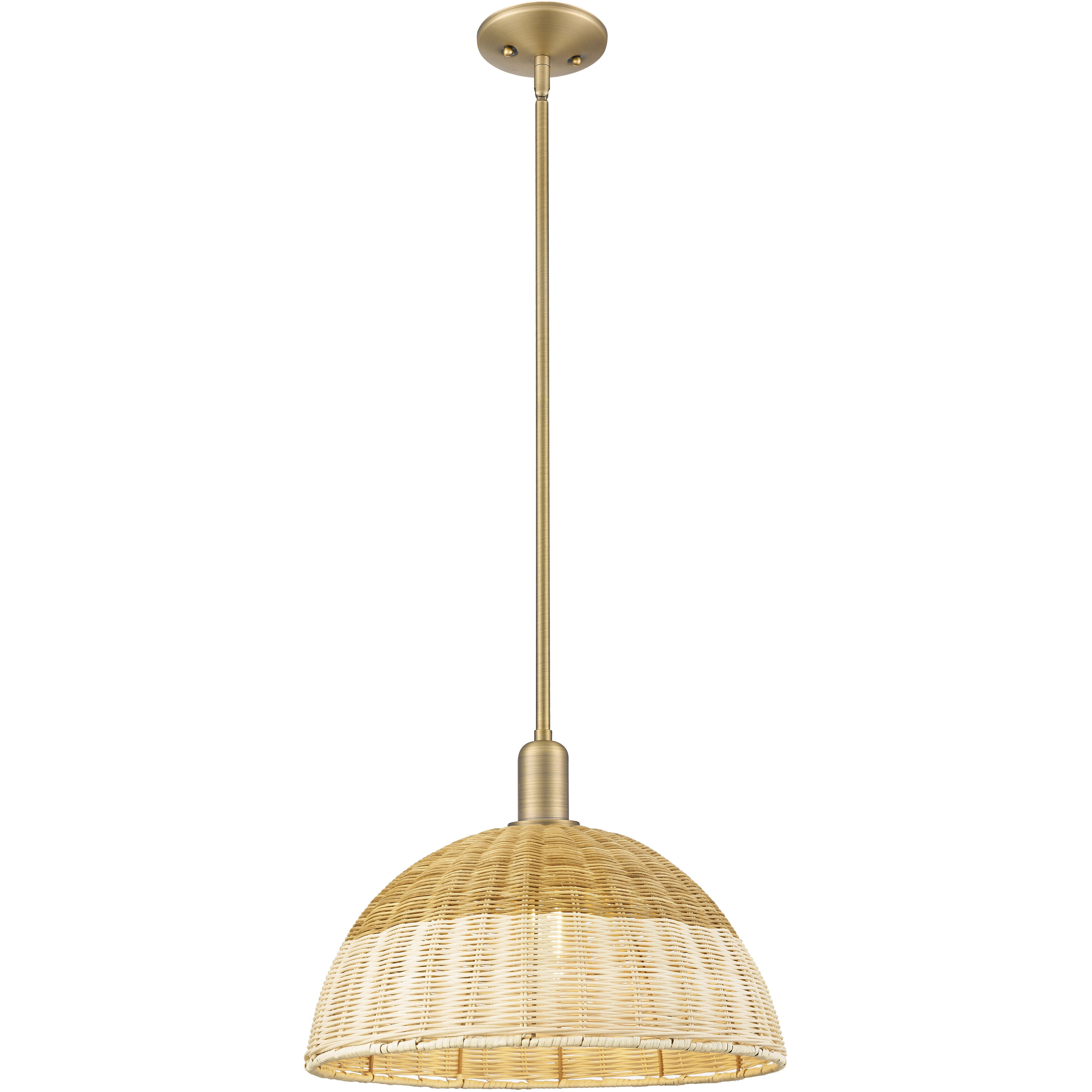 Natural Ballston Dome 1 Light 15.75 inch Brushed Brass Mini Pendant Ceiling Light