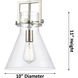 Downtown Urban Newton Cone 1 Light 10 inch Matte Black Mini Pendant Ceiling Light in Clear