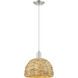 Arcadia Woven Rattan 1 Light 12.00 inch Mini Pendant