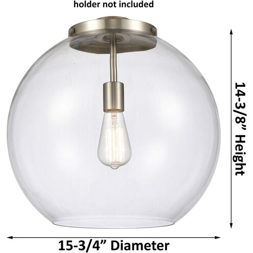 Ballston Athens 1 Light 15.75 inch Brushed Satin Nickel Pendant Ceiling Light in Incandescent, Matte White