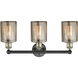 Cobbleskill 3 Light 23 inch Black Antique Brass Bath Vanity Light Wall Light in Mercury