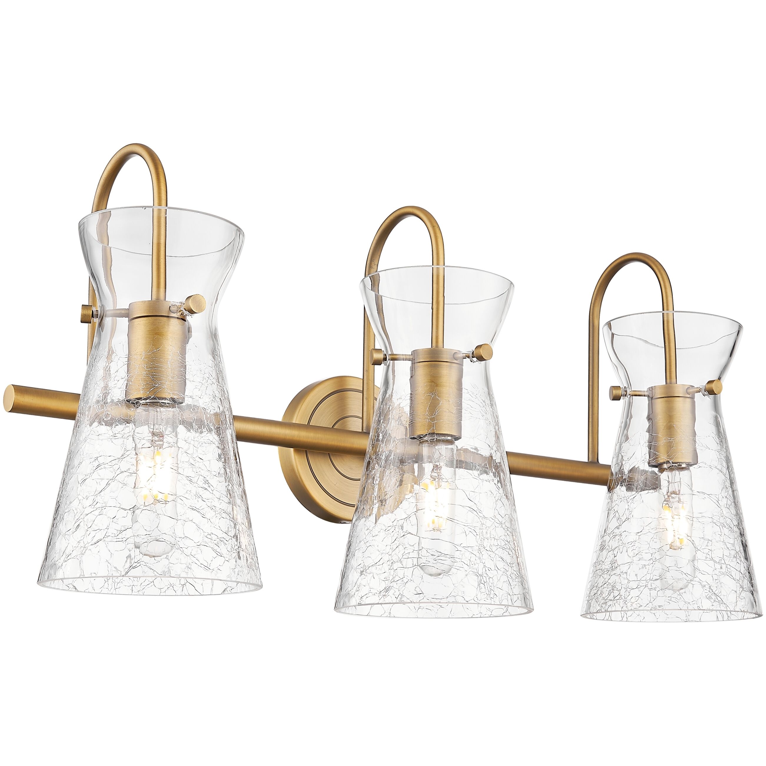 Nicole 3 Light 24 inch Brushed Brass Bath Vanity Light Wall Light