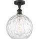 Edison Athens Water Glass 1 Light 10 inch Oil Rubbed Bronze Semi-Flush Mount Ceiling Light