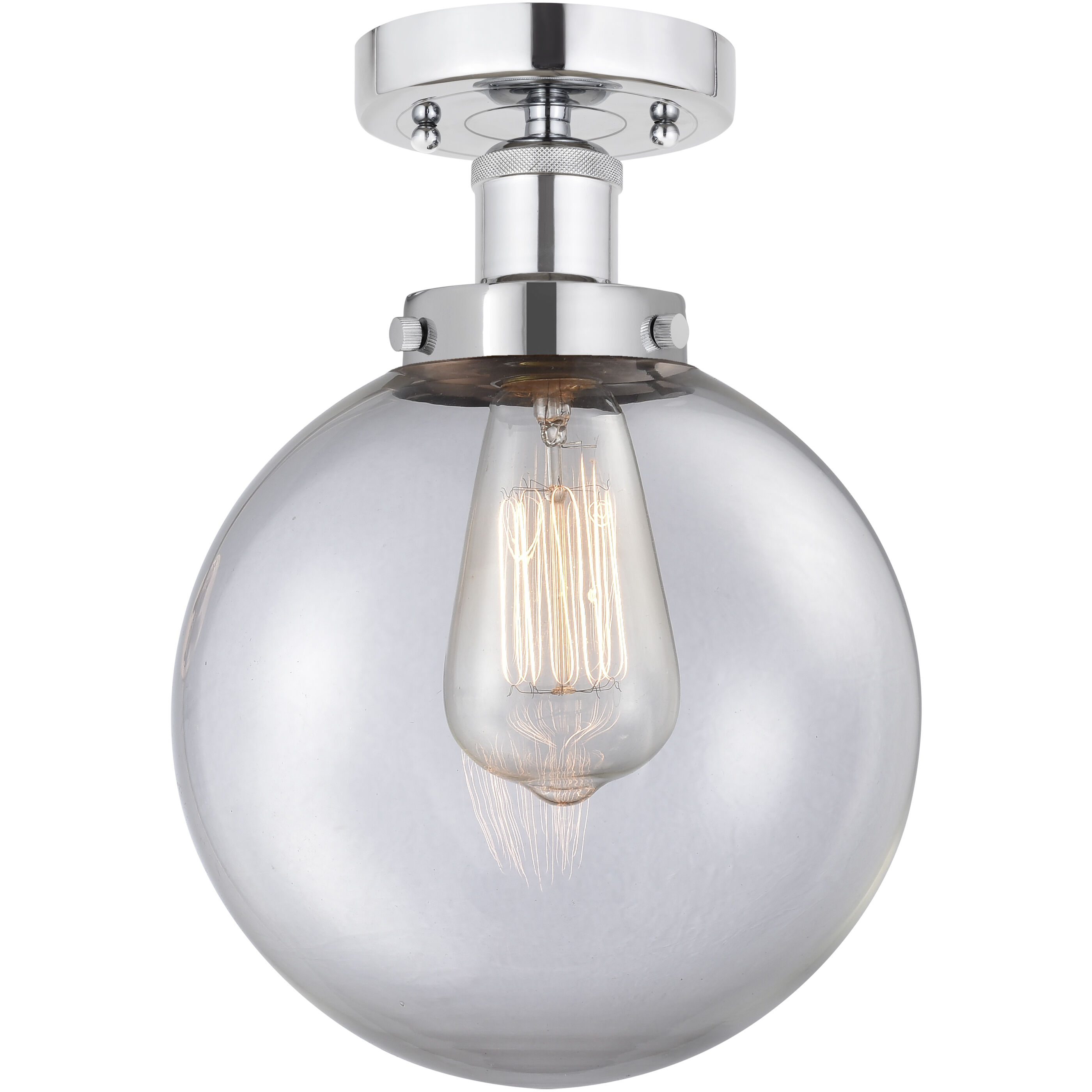 Beacon 1 Light 6.5 inch Polished Chrome Semi-Flush Mount Ceiling Light