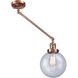 Large Beacon 21 inch 60.00 watt Antique Copper Swing Arm Wall Light, Franklin Restoration