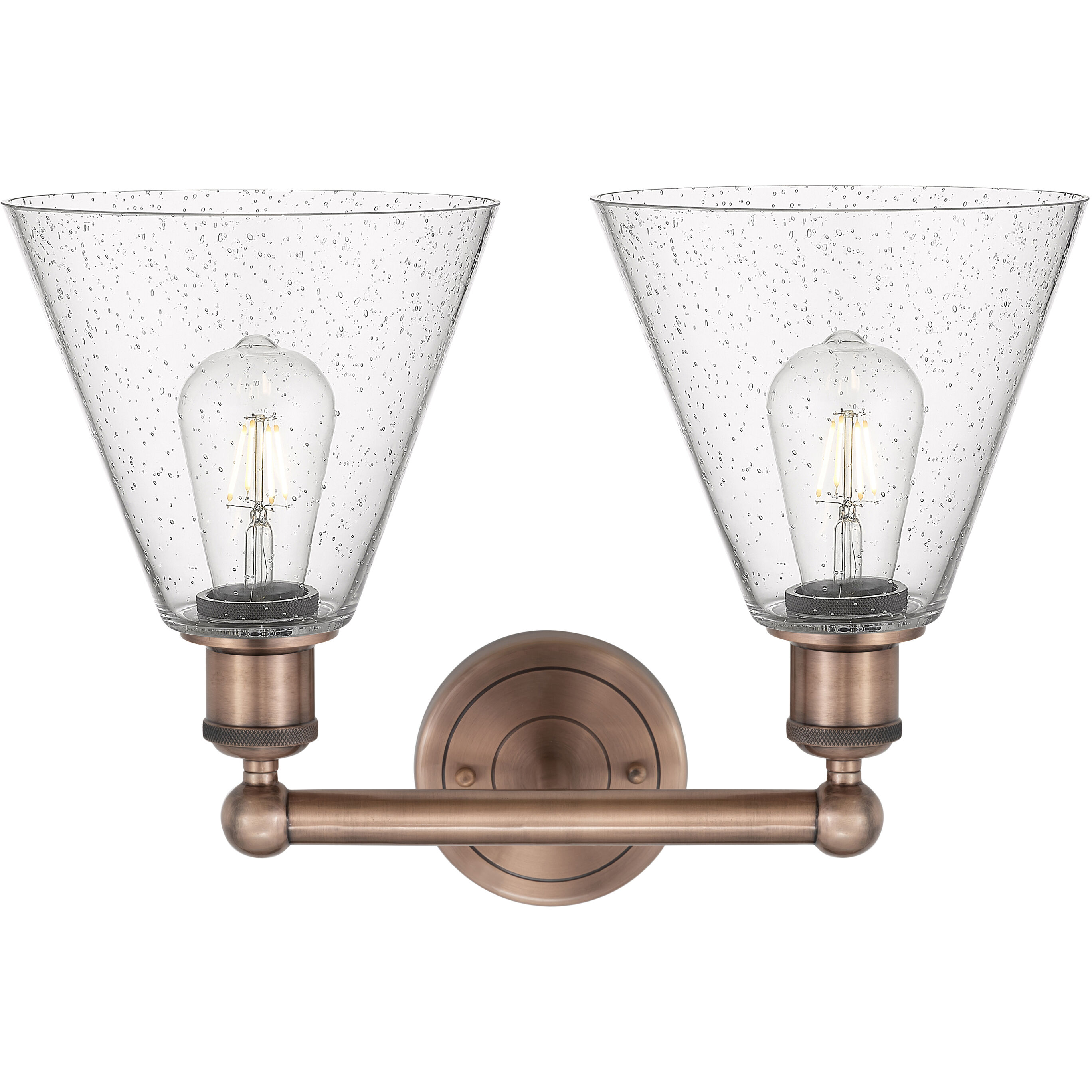 Berkshire 2 Light 17 inch Antique Copper Bath Vanity Light Wall Light in Seedy