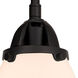 Nouveau 2 Large Cone 2 Light 16 inch Matte Black Bath Vanity Light Wall Light in Matte White Glass