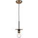Restoration Aurora LED 5.88 inch Black Brushed Brass Mini Pendant Ceiling Light, Restoration