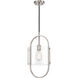 Pelham LED 9.5 inch Brushed Satin Nickel Mini Pendant Ceiling Light