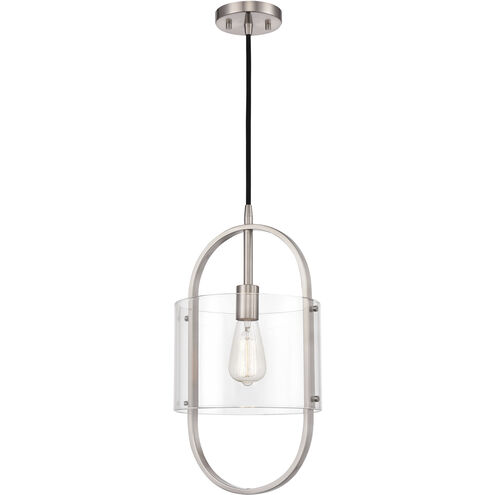 Pelham LED 9.5 inch Brushed Satin Nickel Mini Pendant Ceiling Light