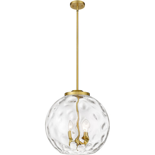 Ballston Athens Water Glass 3 Light 15.75 inch Satin Gold Statement Pendant Ceiling Light in Incandescent