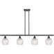 Ballston Norfolk LED 48 inch Oil Rubbed Bronze Island Light Ceiling Light in Clear Glass