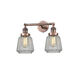 Franklin Restoration Chatham LED 16 inch Antique Copper Bath Vanity Light Wall Light in Clear Glass, Franklin Restoration