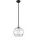 Edison Rochester 1 Light 12 inch Black Antique Brass Stem Hung Mini Pendant Ceiling Light