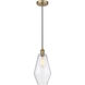 Edison Cindyrella LED 7 inch Antique Brass Mini Pendant Ceiling Light