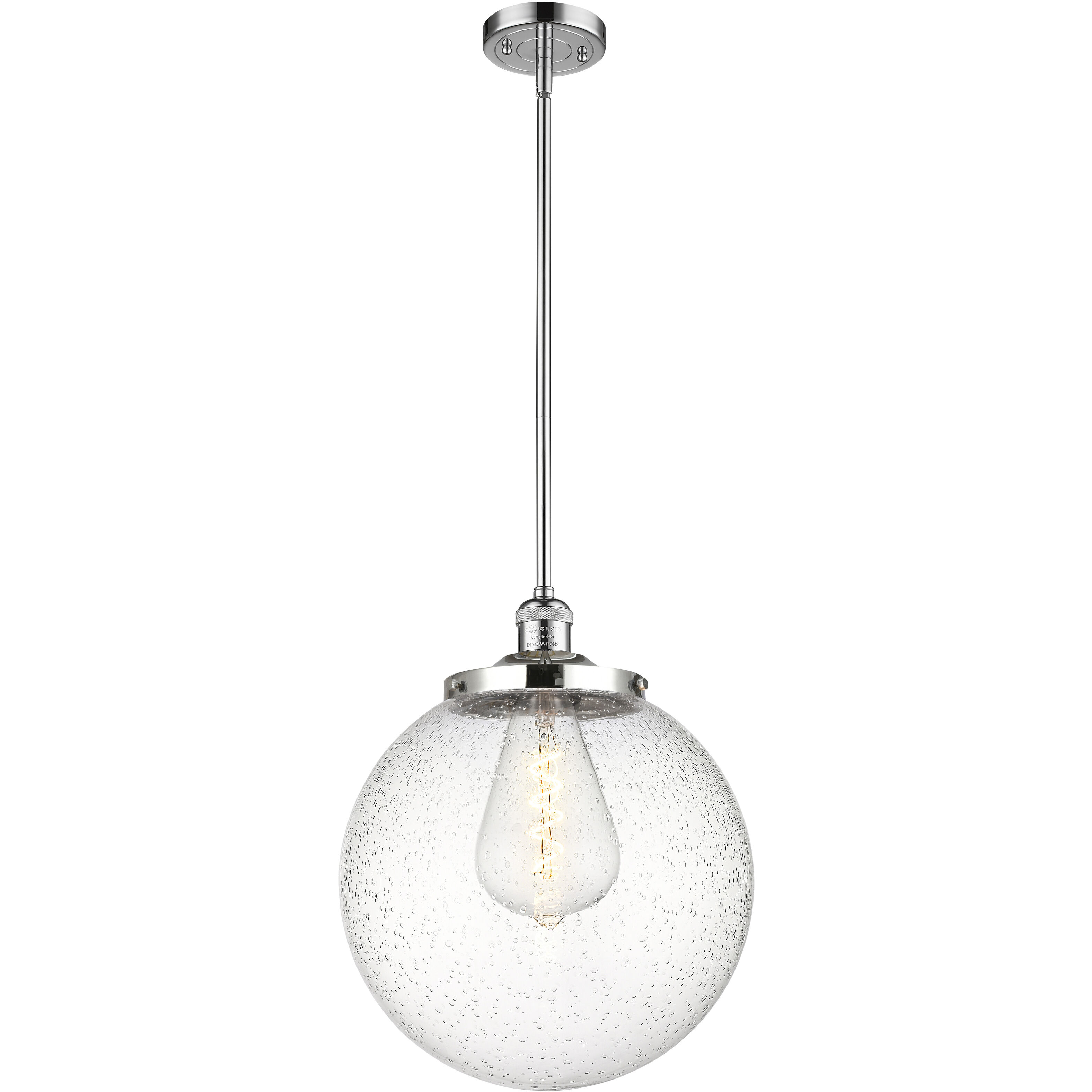 Franklin Restoration Beacon 1 Light 14 inch Polished Chrome Pendant Ceiling Light in Incandescent, Seedy