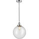 Edison Beacon 1 Light 12 inch Polished Chrome Mini Pendant Ceiling Light