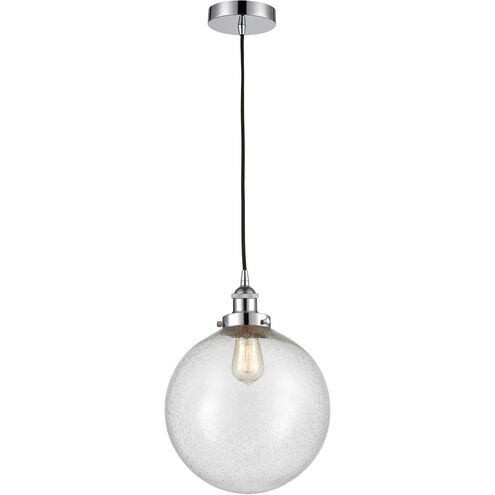 Edison Beacon 1 Light 12 inch Polished Chrome Mini Pendant Ceiling Light