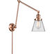 Small Cone 30 inch 60.00 watt Antique Copper Swing Arm Wall Light, Franklin Restoration