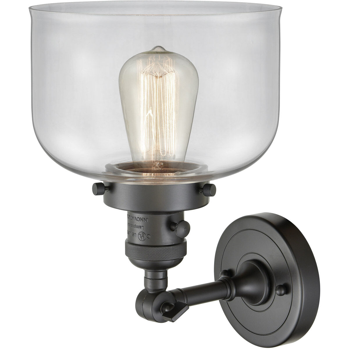 Franklin Restoration Large Bell LED 8 inch Oil Rubbed Bronze Sconce Wall Light, Franklin Restoration