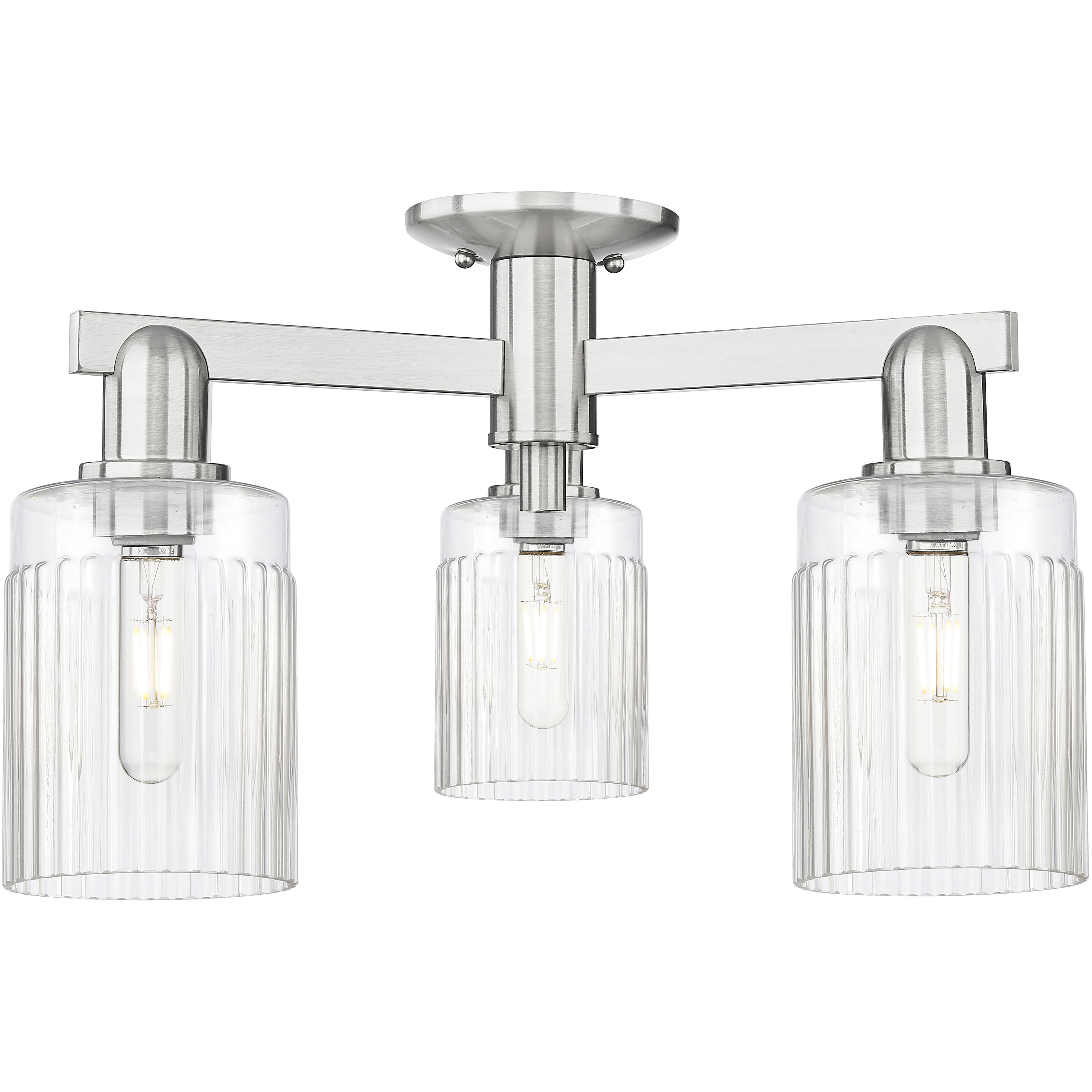 Arcadia Hadley 3 Light 22.00 inch Semi-Flush Mount