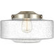 Franklin Restoration Bridgeton 1 Light 12 inch Satin Gold Mini Pendant Ceiling Light in Incandescent, Seedy