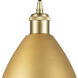 Ballston Dome LED 7.5 inch Satin Gold Mini Pendant Ceiling Light