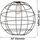 Lake Placid 1 Light 22 inch Matte Black Pendant Ceiling Light