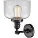 Franklin Restoration Large Bell LED 8 inch Matte Black Sconce Wall Light, Franklin Restoration