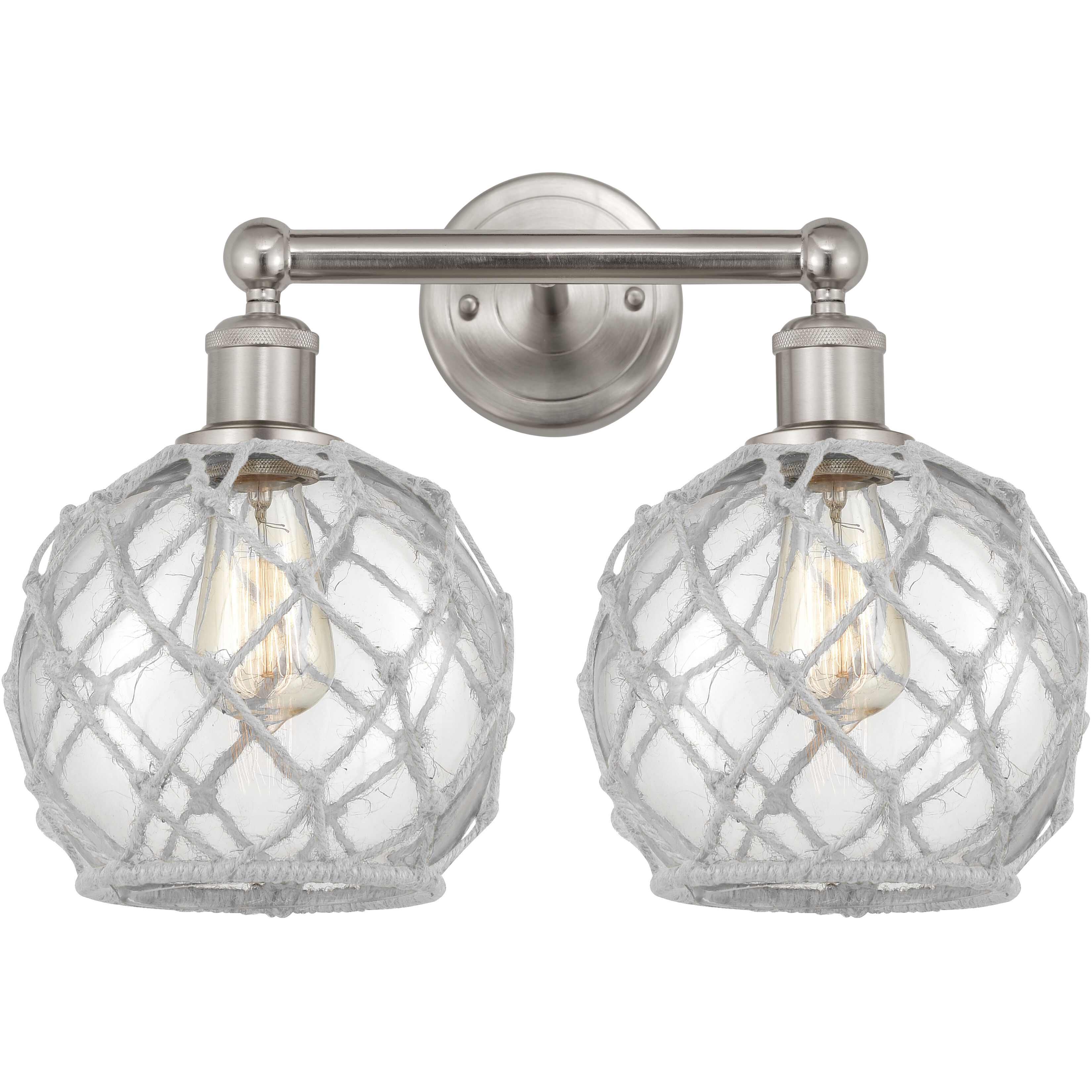 Edison Farmhouse Rope 2 Light 17.00 inch Bathroom Vanity Light