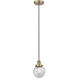 Edison Beacon 1 Light 6 inch Antique Brass Mini Pendant Ceiling Light
