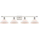 Ballston Orwell LED 36 inch White and Polished Chrome Bath Vanity Light Wall Light in Matte White Glass, Ballston