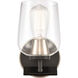 Remy 1 Light 5 inch Black Satin Nickel Bath Vanity Light Wall Light in Clear Glass