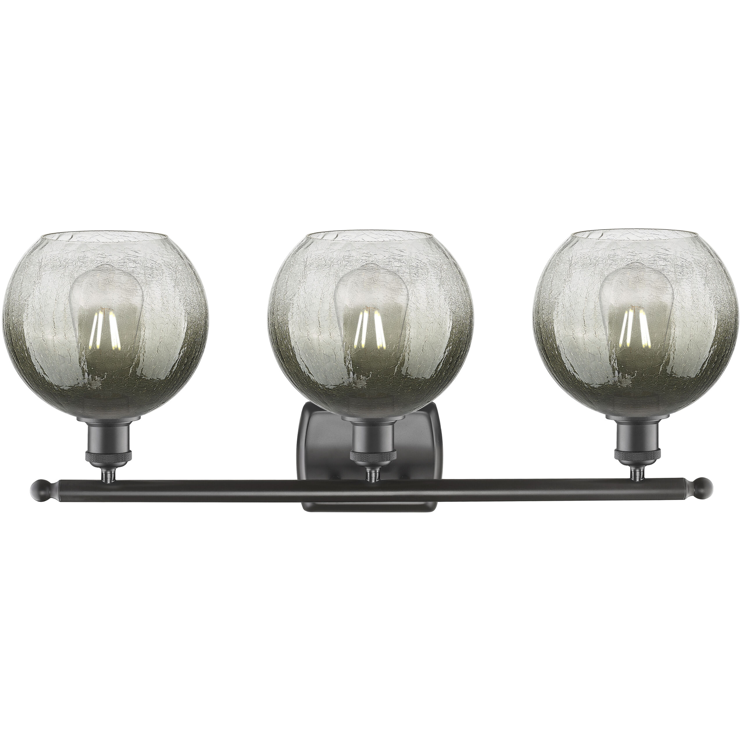 Ballston Brookhaven Globe 3 Light 28 inch Oil Rubbed Bronze Bath Vanity Light Wall Light in Slate Glass