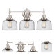 Caden 3 Light 26 inch Satin Nickel Bath Vanity Light Wall Light in Seedy Glass